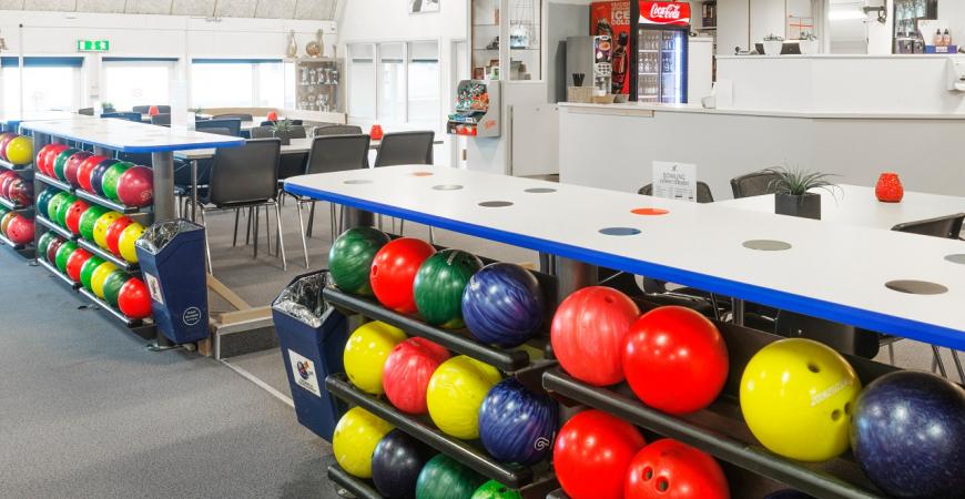 Bowlingkugler i Fredericia Bowlingcenter